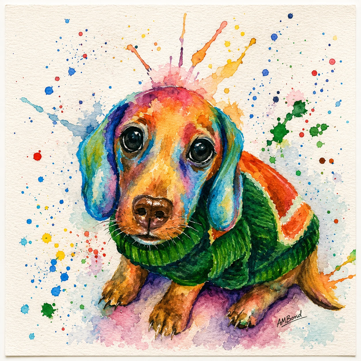 Companion Portrait — original watercolour painting by Anne-Marie Bond