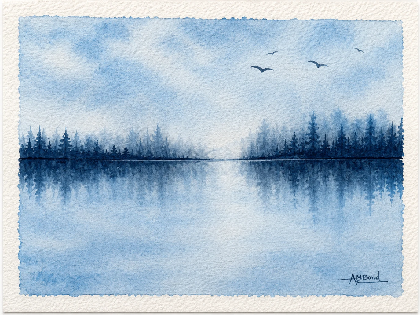 Still Waters — original watercolour painting by Anne-Marie Bond