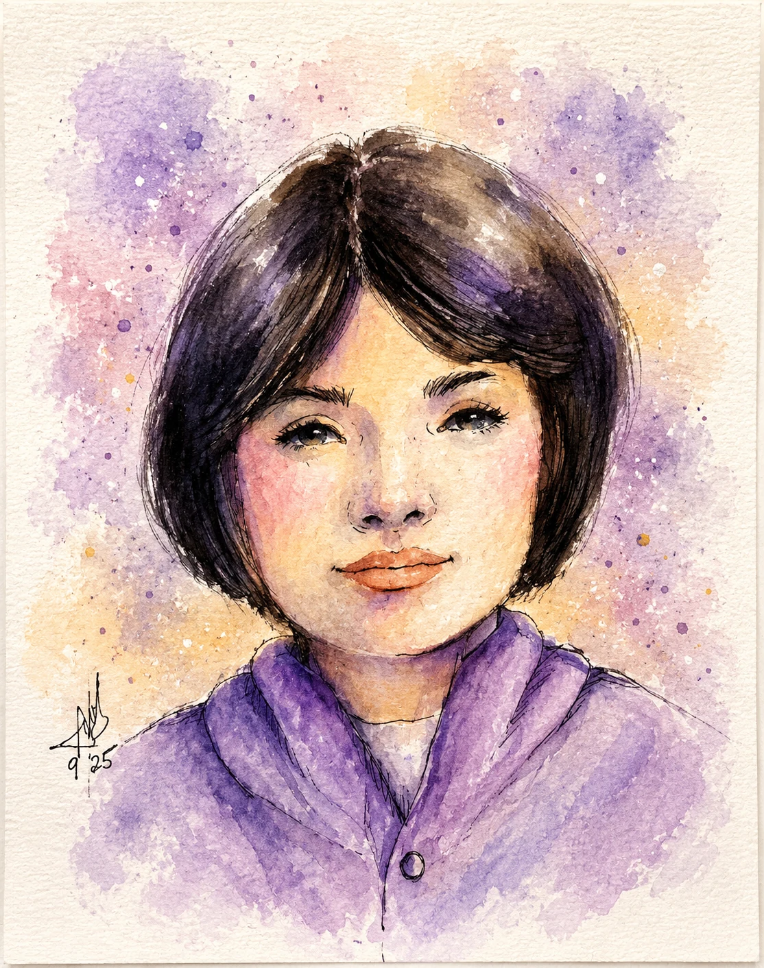 Spirit Portraiture — original watercolour painting by Anne-Marie Bond
