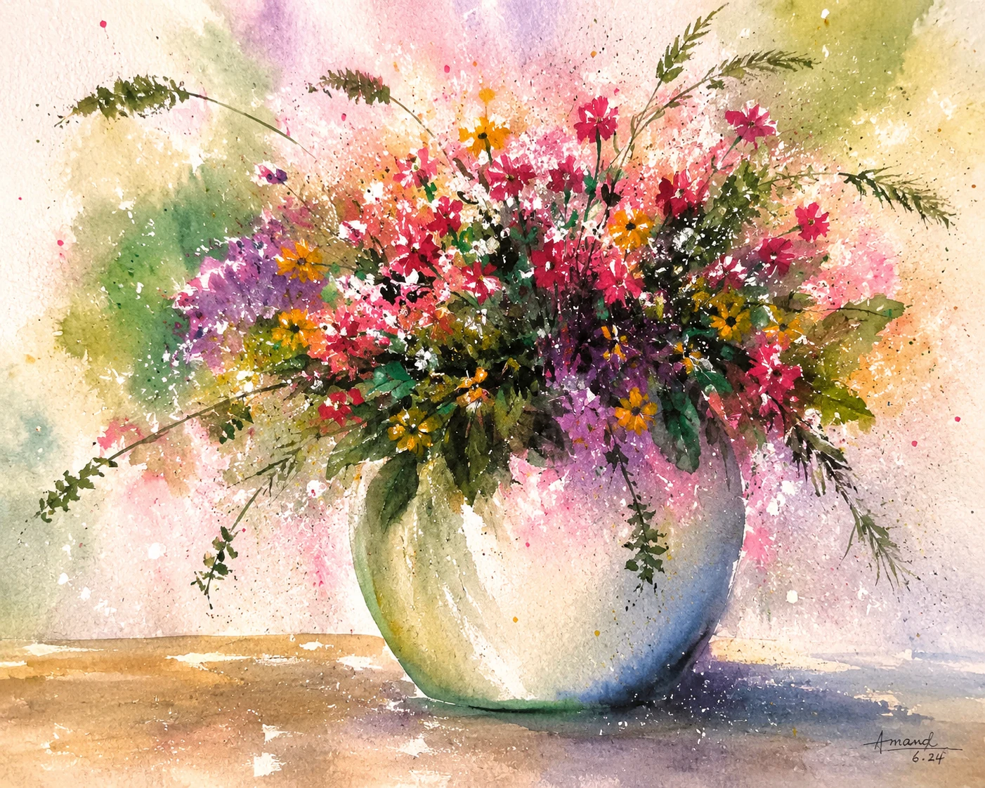 Watercolour painting by Anne-Marie Bond