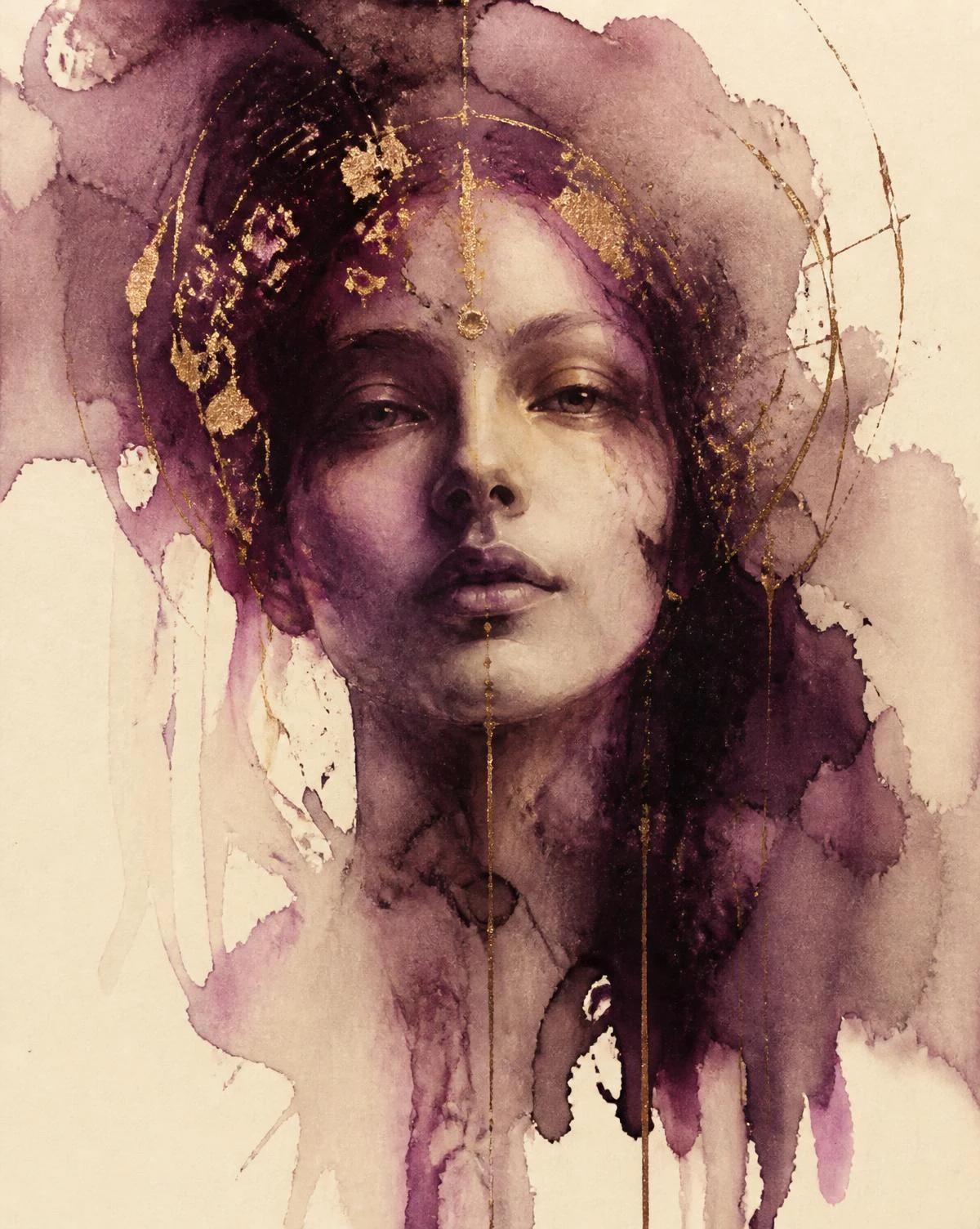 Discovery of Ink & Wash Spirit Art — watercolour painting from Course II of Watercolour Mastery with Anne-Marie Bond
